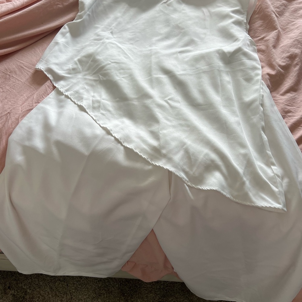 2Piece white dress outfit
